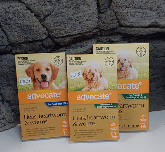 Advocate for dogs (fleas,heartworm &worms)